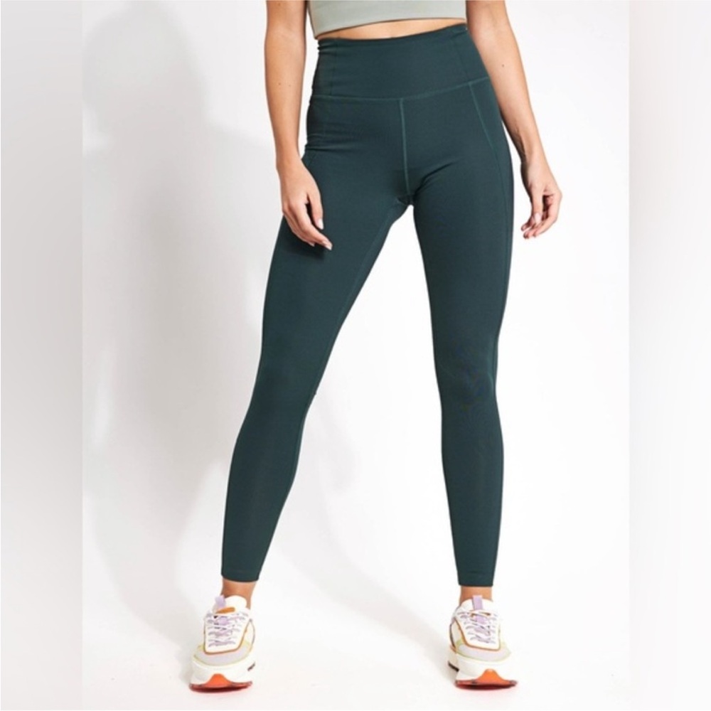 Girlfriend Collective Moss Dark Green Compressive High-Waisted Leggings